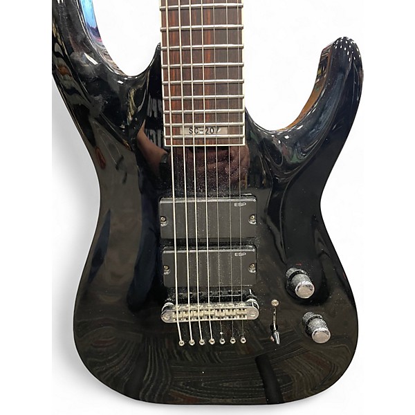 Used ESP LTD SC207 Stephen Carpenter Signature 7 String Left Handed Black Electric Guitar