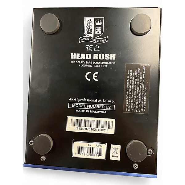 Used Akai Professional E2 Headrush Delay/Looper Effect Pedal