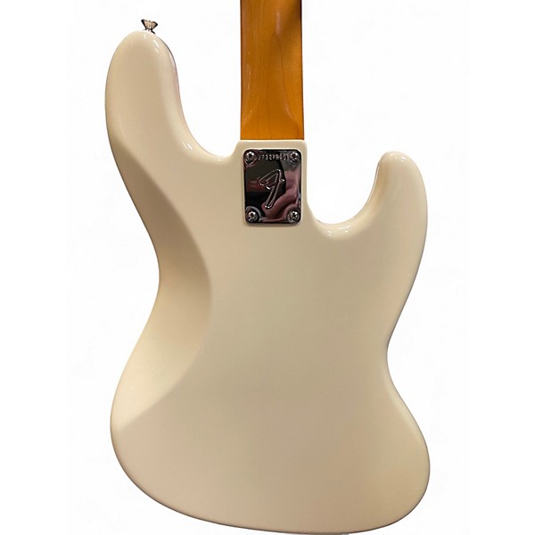 Used 2023 Fender American Vintage II 1966 Jazz Bass Left-Handed Olympic White Electric Bass Guitar