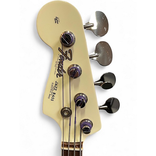 Used 2023 Fender American Vintage II 1966 Jazz Bass Left-Handed Olympic White Electric Bass Guitar