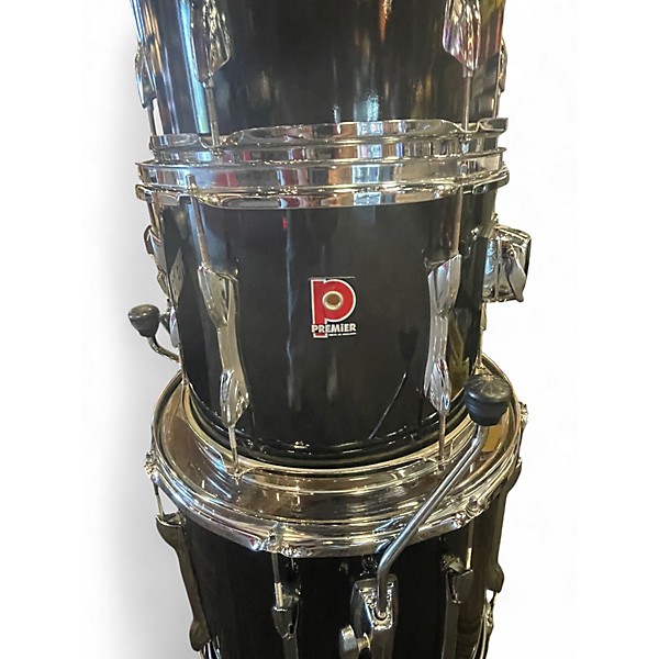 Vintage 1970s Premier 4 Piece 1970s All Birch Black Drum Kit