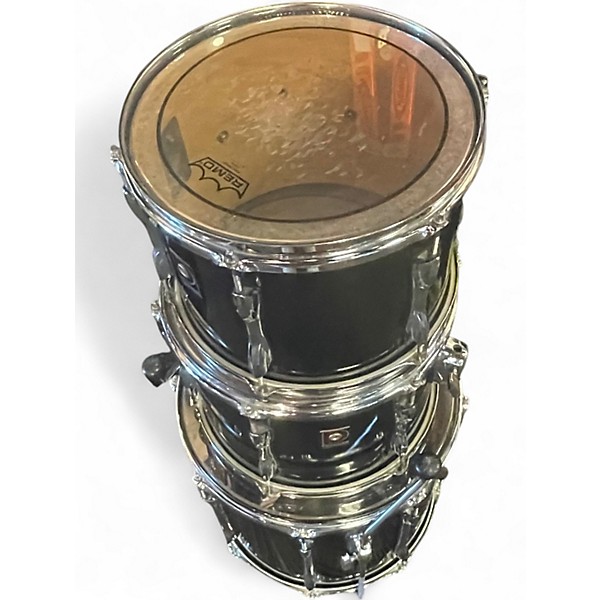 Vintage 1970s Premier 4 Piece 1970s All Birch Black Drum Kit