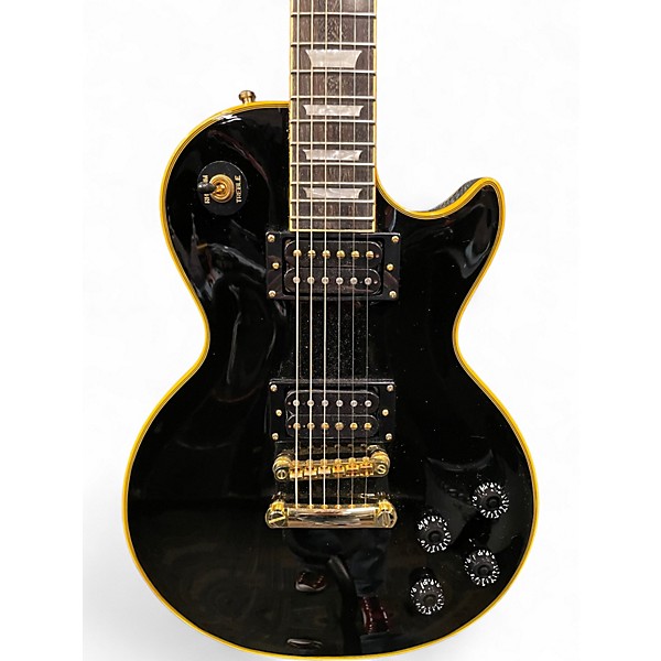 Used 2014 Epiphone Les Paul Custom Classic Pro Black Solid Body Electric Guitar