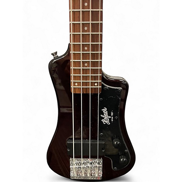 Used Hofner Shorty Black Electric Bass Guitar