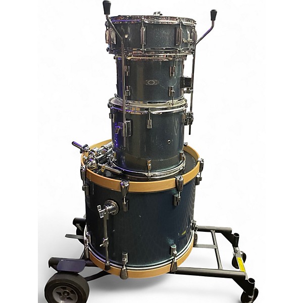 Used DrumCraft 4 Piece Series 8  Blue Drum Kit