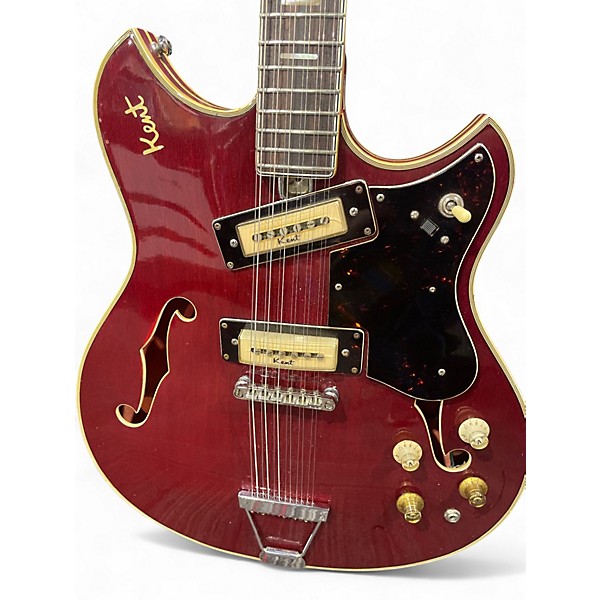 Vintage 1968 Kent 821 Red Hollow Body Electric Guitar