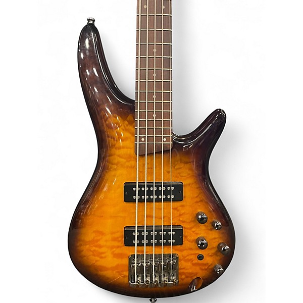 Used Ibanez SR405 5 String Dragon Eye Burst Electric Bass Guitar