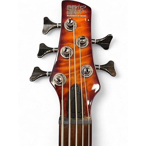 Used Ibanez SR405 5 String Dragon Eye Burst Electric Bass Guitar