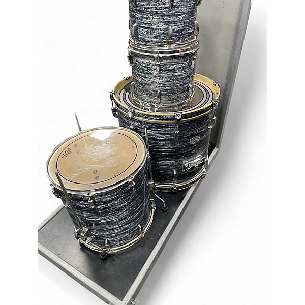 Used Yamaha 4 Piece EXR Export Series Limited-Edition Silver Oyster Drum Kit