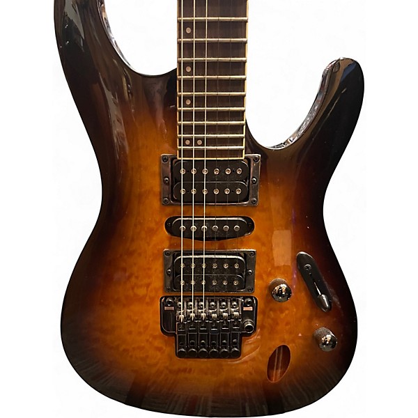Used Ibanez S670QM S SERIES DRAGON EYE BURST Solid Body Electric Guitar