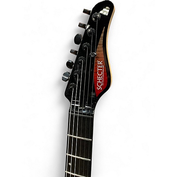 Used Schecter Guitar Research Custom Shop Sunset 24 Red Stain/Black Burst Solid Body Electric Guitar