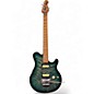 Used Ernie Ball Music Man Axis Yucatan Blue Quilt Solid Body Electric Guitar thumbnail