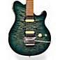 Used Ernie Ball Music Man Axis Yucatan Blue Quilt Solid Body Electric Guitar
