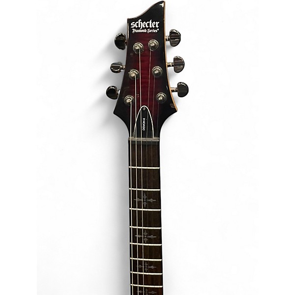 Used Schecter Guitar Research Demon 6 Red Burst Solid Body Electric Guitar