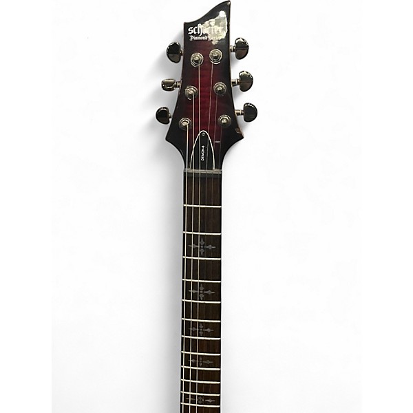 Used Schecter Guitar Research Demon 6 Red Burst Solid Body Electric Guitar