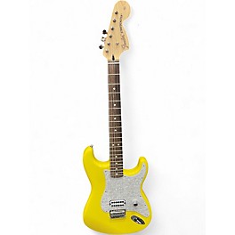 Used Fender Tom Delonge Signature Stratocaster Graffiti Yellow Solid Body Electric Guitar