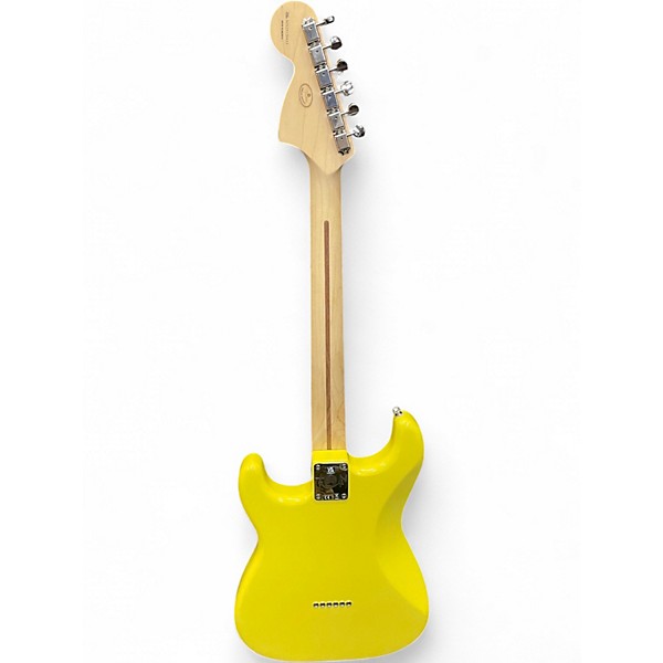 Used Fender Tom Delonge Signature Stratocaster Graffiti Yellow Solid Body Electric Guitar