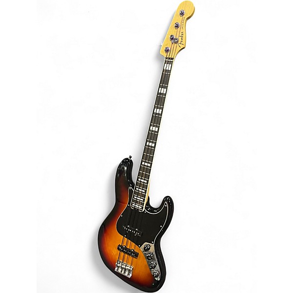 Used 2018 Fender American Elite Jazz Bass 3 Color Sunburst Electric Bass Guitar