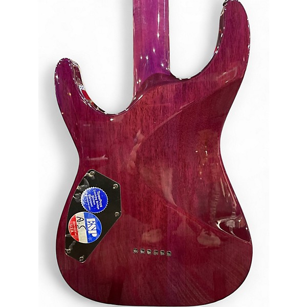 Used Ltd DELUXE H1001 Trans Purple Solid Body Electric Guitar