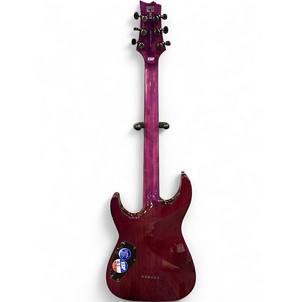 Used Ltd DELUXE H1001 Trans Purple Solid Body Electric Guitar