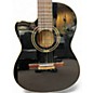 Used Ortega RCE138-T4-L Black Classical Acoustic Electric Guitar