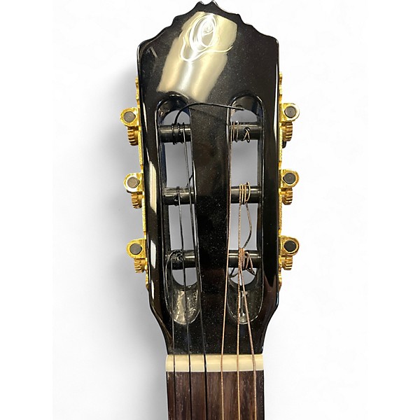 Used Ortega RCE138-T4-L Black Classical Acoustic Electric Guitar