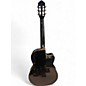 Used Ortega RCE138-T4-L Black Classical Acoustic Electric Guitar