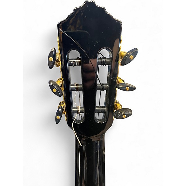 Used Ortega RCE138-T4-L Black Classical Acoustic Electric Guitar