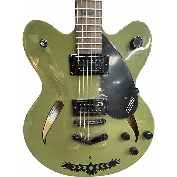 Used Gretsch Guitars  Streamliner Cateye Center Block OLIVE DRAB Hollow Body Electric Guitar