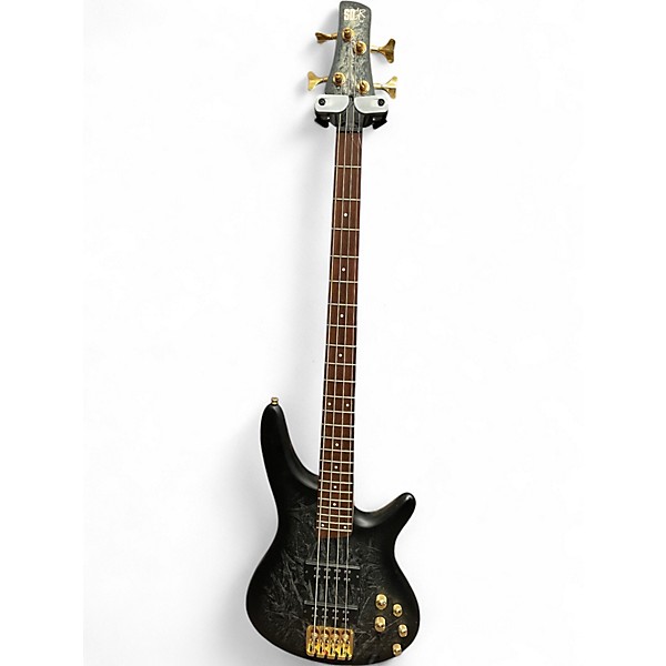 Used Ibanez SR300EDX Black Ice Frozen Matte Electric Bass Guitar