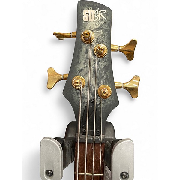 Used Ibanez SR300EDX Black Ice Frozen Matte Electric Bass Guitar