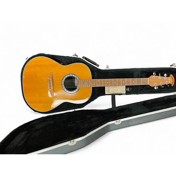 Vintage 1990s Ovation 1861AX-5 Standard Balladeer Natural Acoustic Electric Guitar