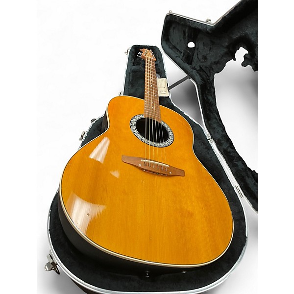 Vintage 1990s Ovation 1861AX-5 Standard Balladeer Natural Acoustic Electric Guitar