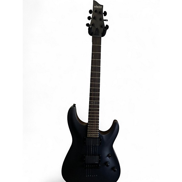 Used Schecter Guitar Research C1 Platinum BLACK Solid Body Electric Guitar