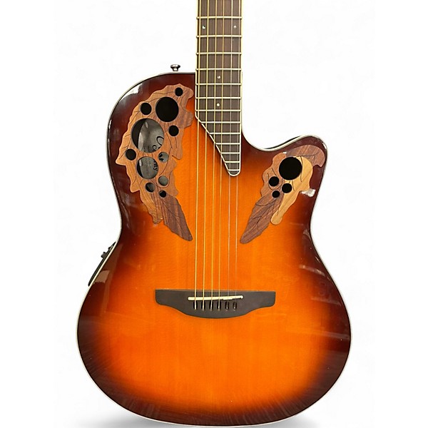 Used Ovation CE48-1 2 Color Sunburst Acoustic Guitar