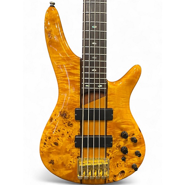 Used Ibanez SR805 Amber Electric Bass Guitar