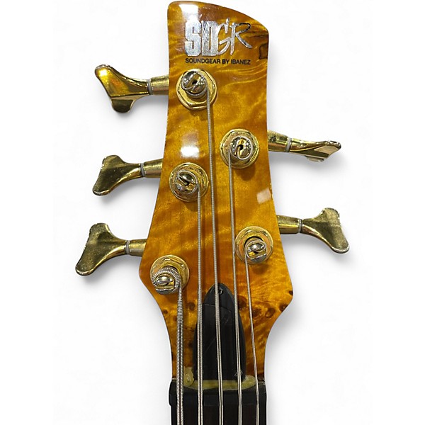 Used Ibanez SR805 Amber Electric Bass Guitar