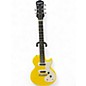 Used 2018 Epiphone Les Paul SL Yellow Solid Body Electric Guitar thumbnail