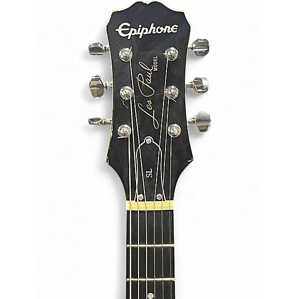 Used 2018 Epiphone Les Paul SL Yellow Solid Body Electric Guitar