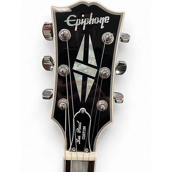 Used Epiphone Adam Jones Les Paul Custom Antique Silverburst Solid Body Electric Guitar