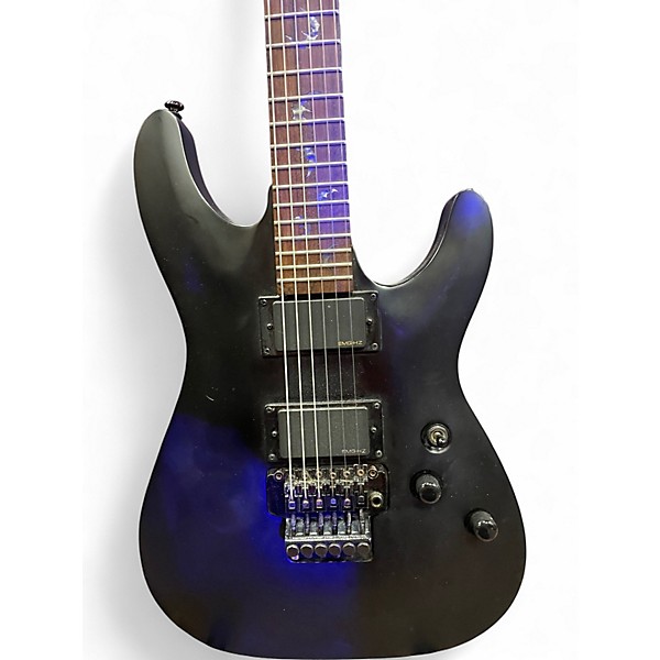 Used 2022 Schecter Guitar Research Damien Floyd Rose Black Solid Body Electric Guitar