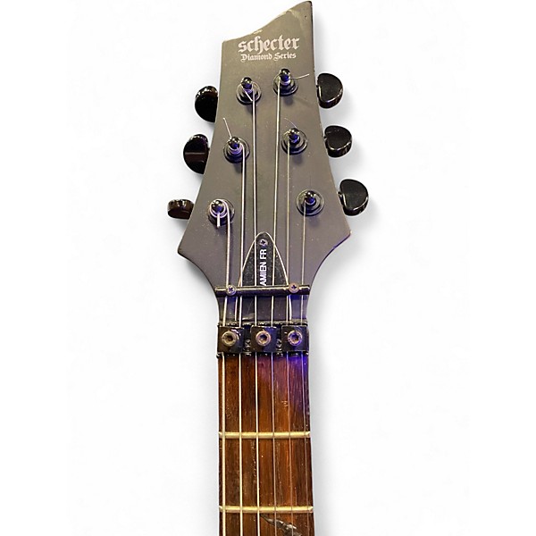 Used 2022 Schecter Guitar Research Damien Floyd Rose Black Solid Body Electric Guitar