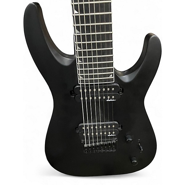 Used Jackson JS32-8 Dinky DKA 8 String Black Solid Body Electric Guitar
