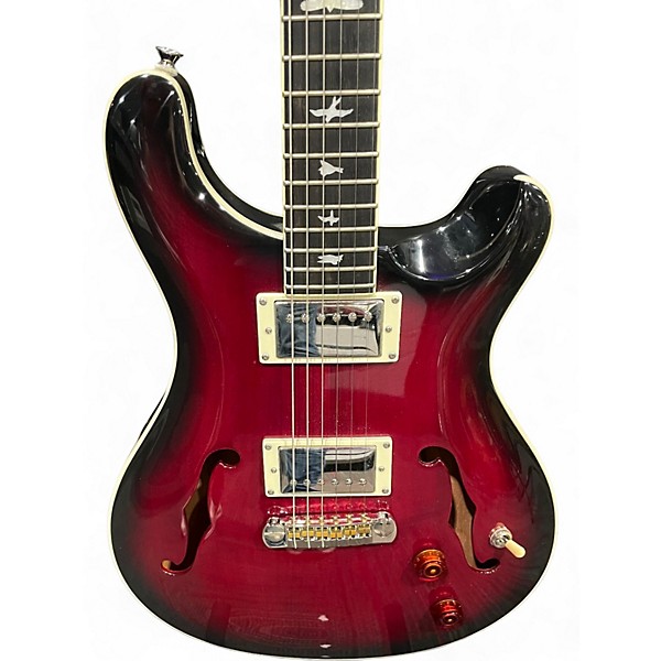 Used PRS SE HOLLOWBODY Trans Red Hollow Body Electric Guitar