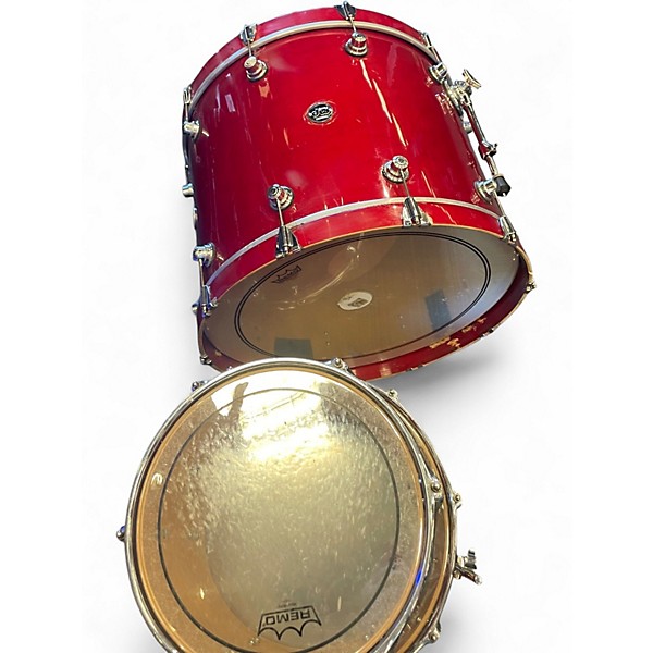 Used DW 3 Piece Performance Series red Drum Kit