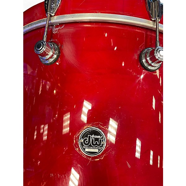 Used DW 3 Piece Performance Series red Drum Kit