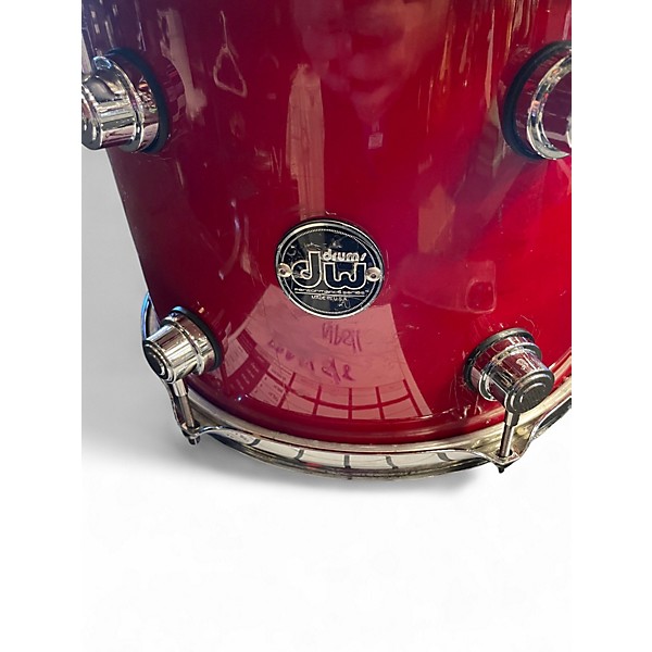 Used DW 3 Piece Performance Series red Drum Kit