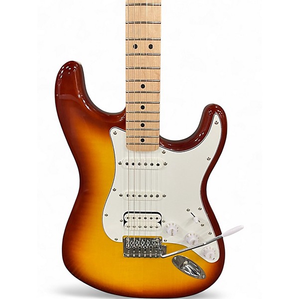Used Squier Affinity Series FMT Stratocaster HSS Sienna Sunburst Solid Body Electric Guitar