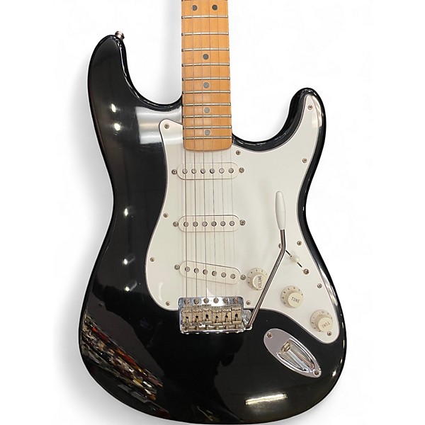 Used Fender Artist Series Jimmie Vaughan Tex-Mex Stratocaster Black Solid Body Electric Guitar