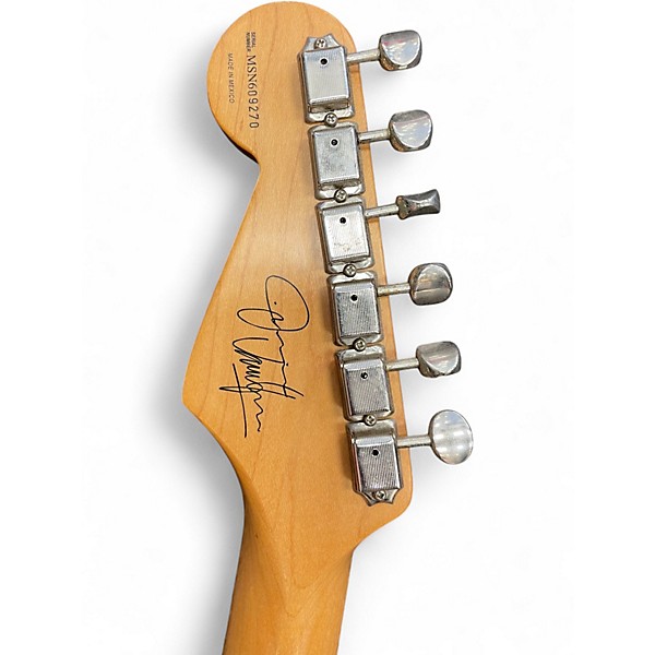 Used Fender Artist Series Jimmie Vaughan Tex-Mex Stratocaster Black Solid Body Electric Guitar